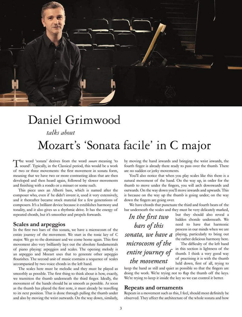 Mozart: Sonata Facile in C major K 545 for Solo Piano