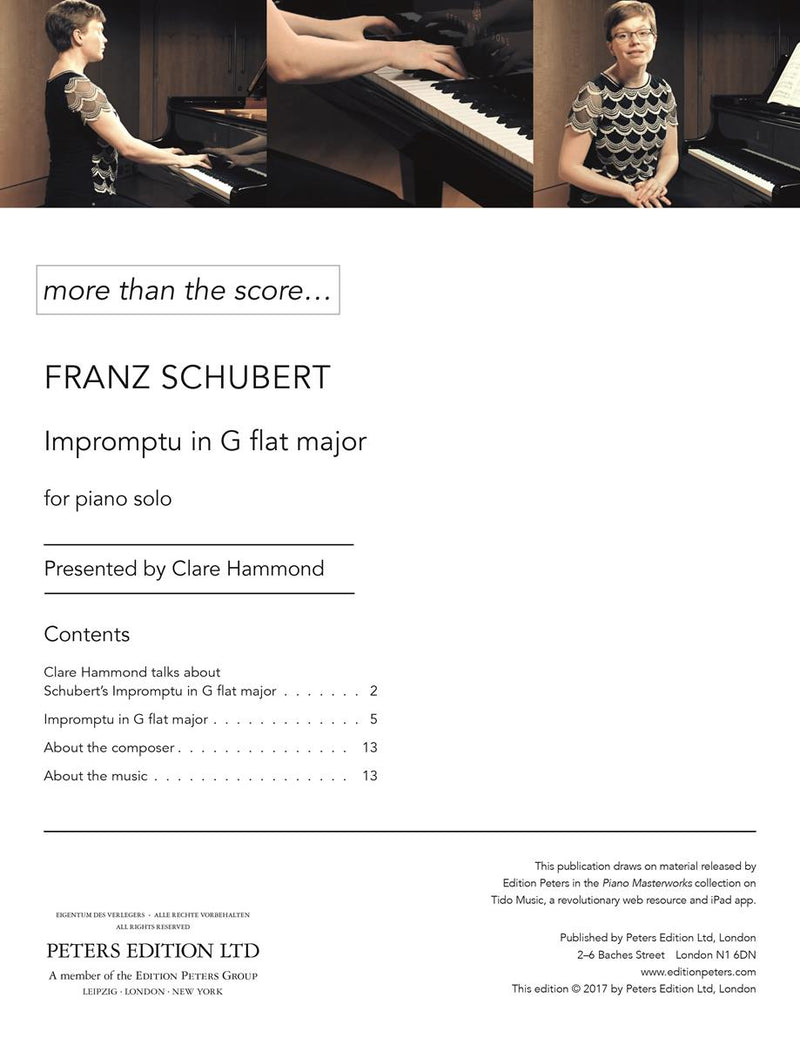 Schubert: Impromptu in G Flat Major for Solo Piano