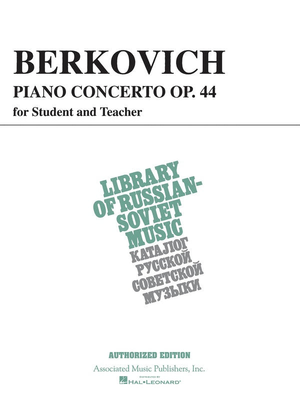 Berkovich: Piano Concerto Op. 44 for Student & Teacher