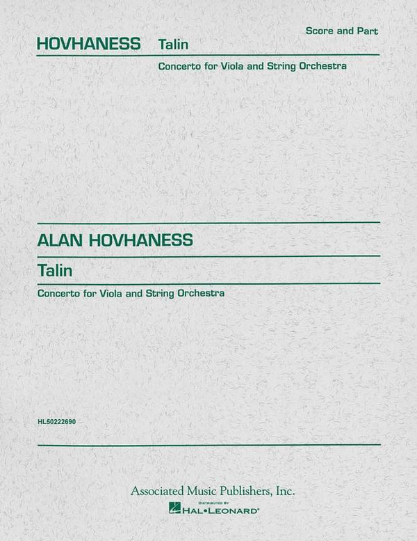 Hovhaness: Talin Concerto for Viola and Piano, Op. 93