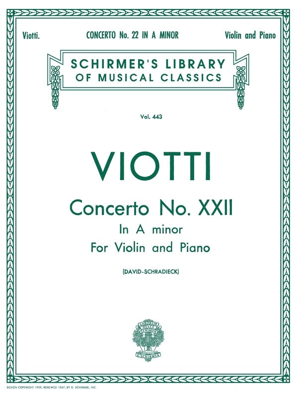 Viotti: Concerto No. 22 in A Minor for Violin and Piano