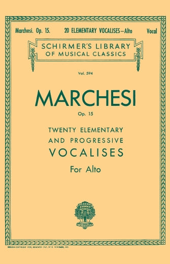 Marchesi: Twenty Elementary and Progressive Vocalises, Op.15