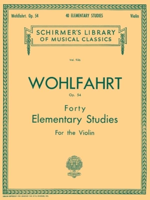 Wohlfahrt: 40 Studies Op. 54 for Violin