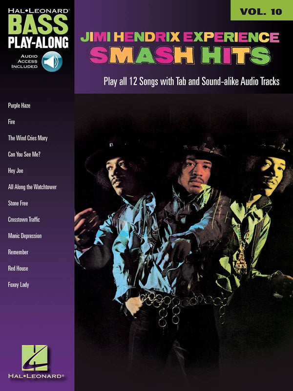 Jimi Hendrix - Smash Hits, Bass Play-Along Volume 10