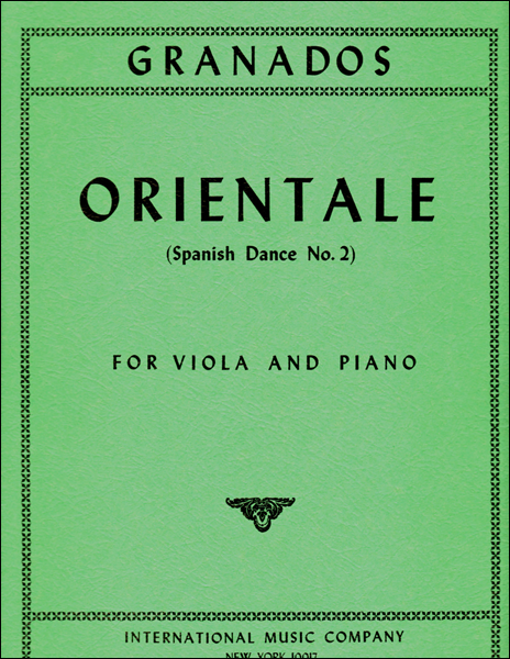 Granados: Orientale (Spanish Dance No. 2) for Viola & Piano