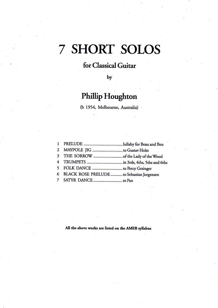 Houghton: 7 Short Solos for Classical Guitar