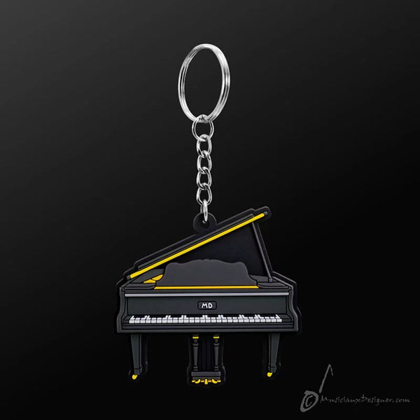 Music Key Ring - Grand Piano (Black)