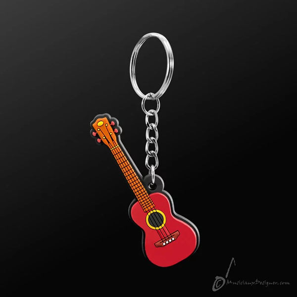 Music Key Ring - Ukulele (Brown)