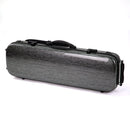 HQ Oblong 4/4 Violin Case, Brushed Black & Silver