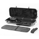 HQ Oblong Viola Case, Brushed Black & Silver