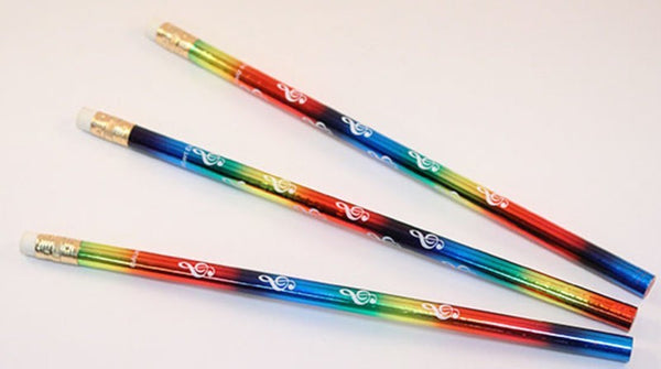 Prismatic Pencil Rainbow with G Clefs