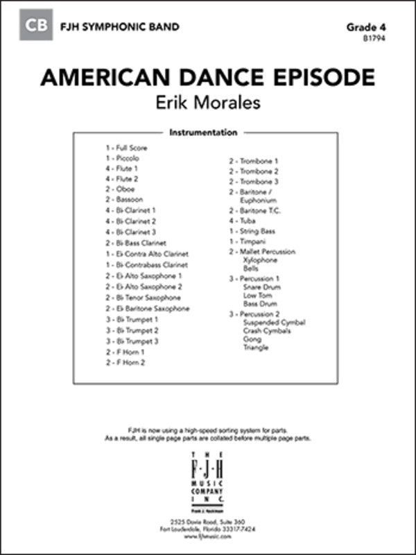 American Dance Episode - arr. Erik Morales (Grade 4)