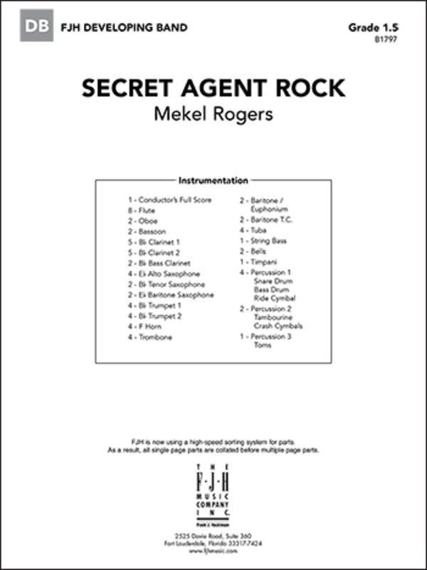 Secret Agent Rock - arr. Mekel Rogers (Grade 1.5)