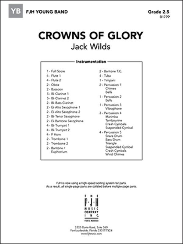 Crowns of Glory - arr. Jack Wilds (Grade 2.5)
