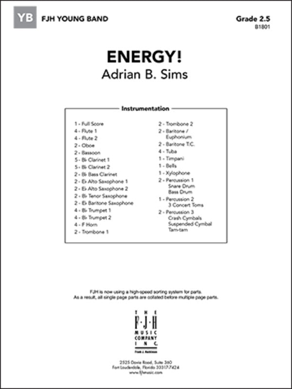 Energy! - arr. Adrian B. Sims (Grade 2.5)