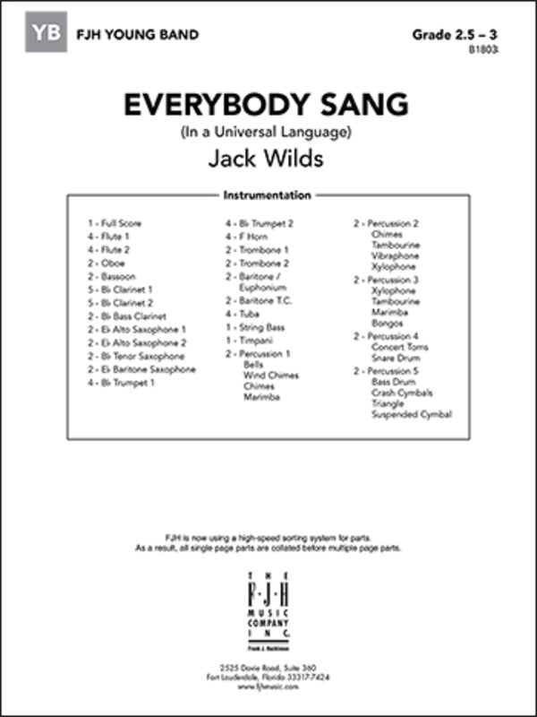 Everybody Sang (In a Universal Language) - arr. Jack Wilds (Grade 3)