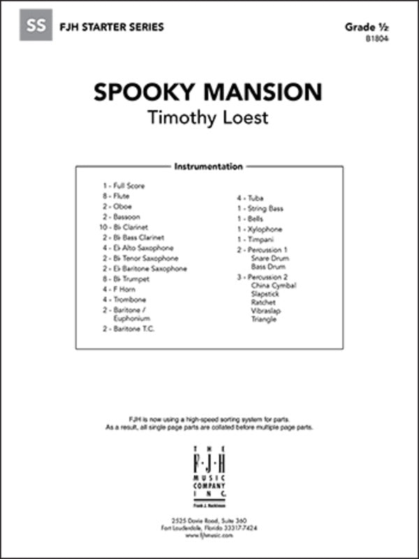 Spooky Mansion - arr. Timothy Loest (Grade 0.5)