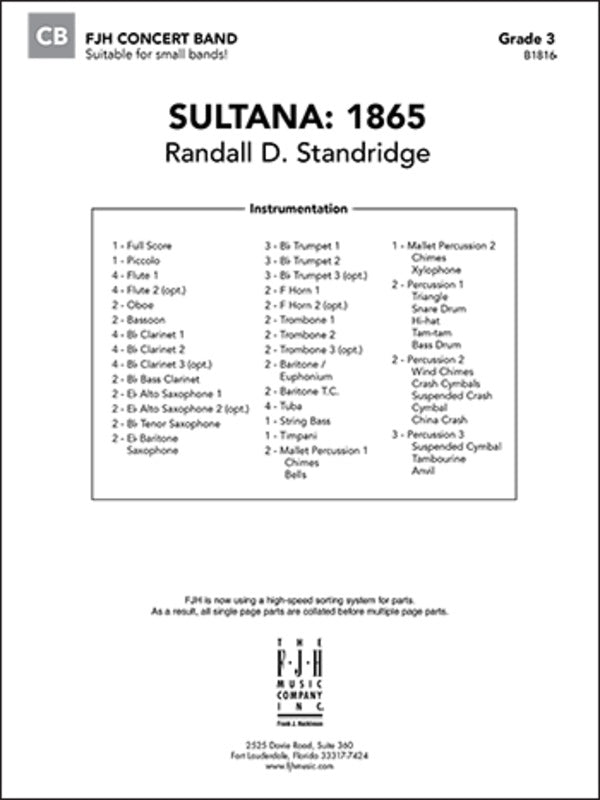 Sultana: 1865 - arr. Randall D. Standridge (Grade 3)