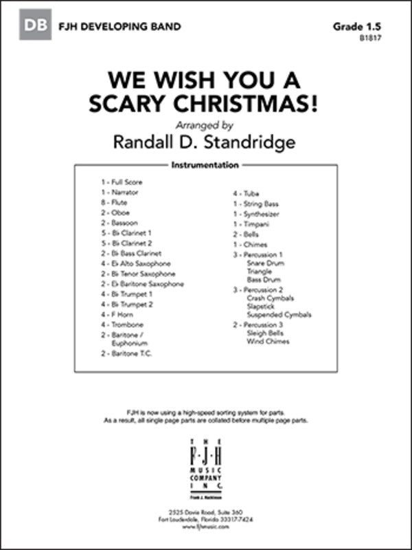 We Wish You a Scary Christmas! - arr. Randall D. Standridge (Grade 1.5)