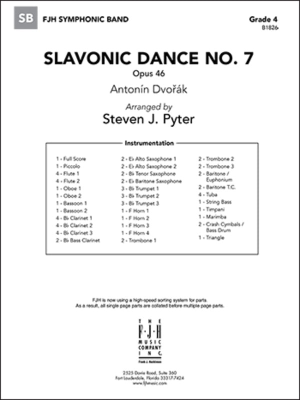 Slavonic Dance No. 7 Op. 46 (Dvorak) - arr. Steven J. Pyter (Grade 4)
