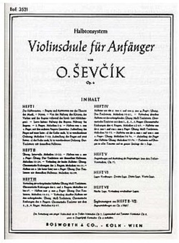 Ševčík: Violin Studies Op. 6 Part 3