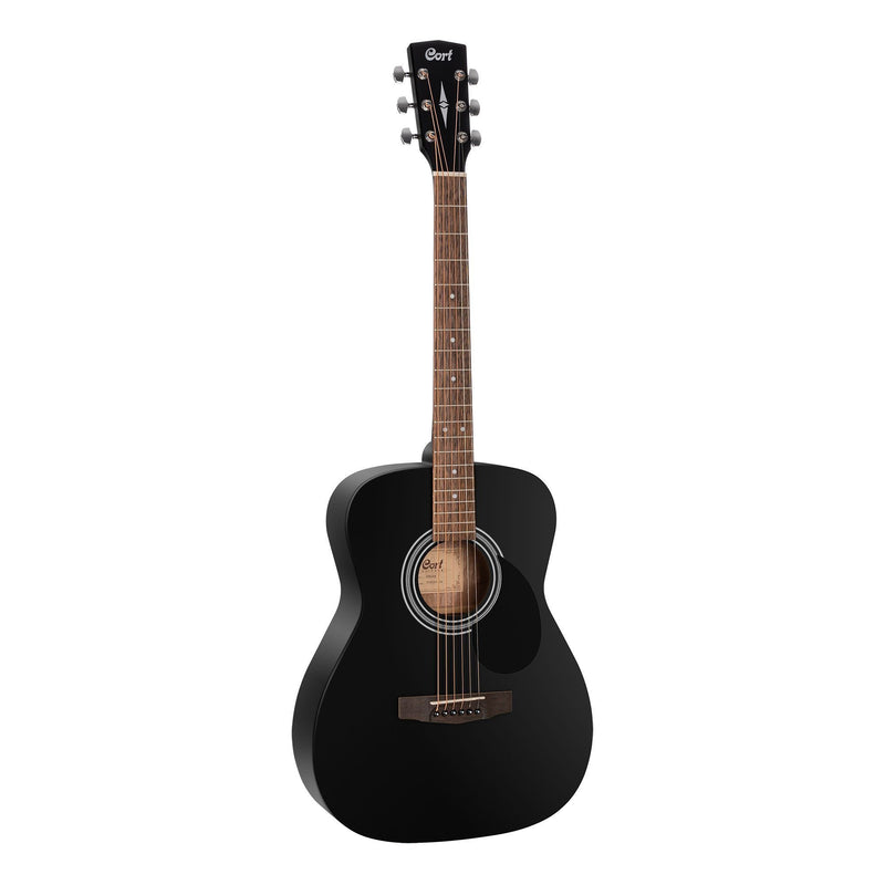 Cort AF510 Acoustic Folk Guitar, Black Satin