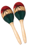 AMS ED764 10" Tropical Wooden Maracas