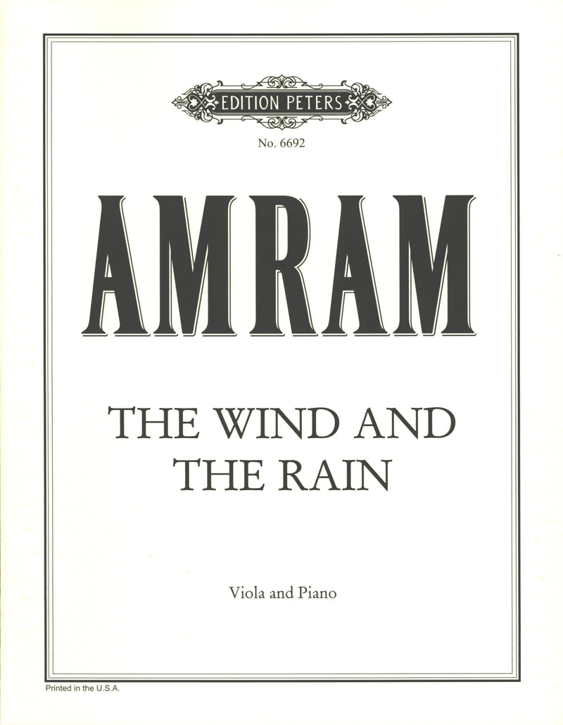 Amram: The Wind and the Rain for Viola and Piano