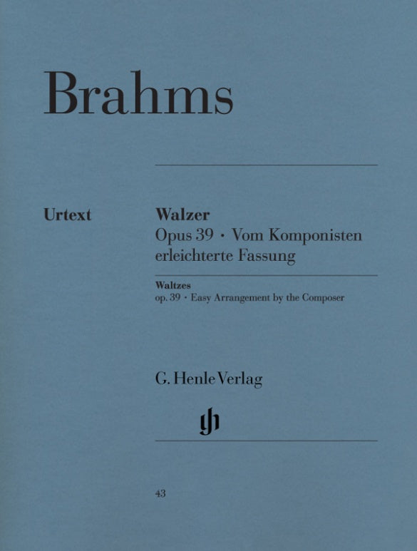Brahms: Waltzes Easy Arrangements Op 39 Piano Solo