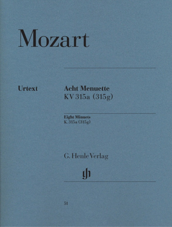 Mozart: 8 Minuets with Trios K 315 Piano Solo