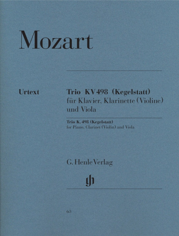 Mozart: Trio in E-flat Major K 498 Clarinet/Viola & Piano