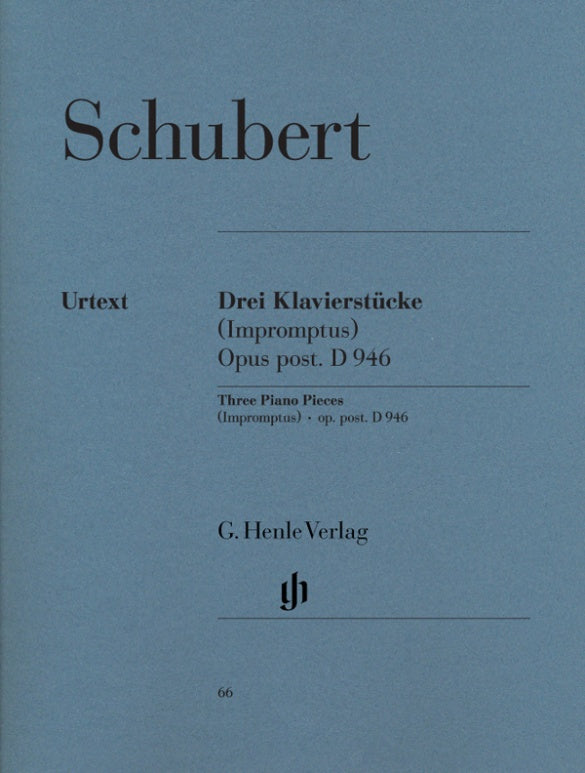 Schubert: 3 Piano Pieces Impromptus D 946 Posthumous