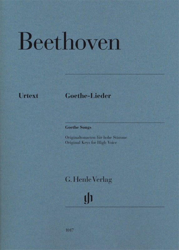 Beethoven: Goethe Songs High Voice & Piano