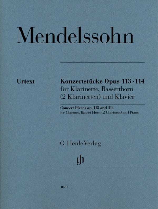 Mendelssohn: Concert Pieces Op 113 114 2 Clarinet & Piano