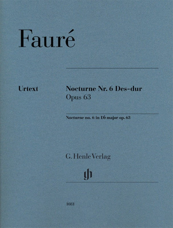 Faure: Nocturne No 6 in Db Major Op 63 Piano