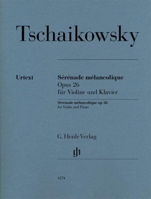 Tchaikovsky: Serenade Melancolique Op 26 Violin & Piano