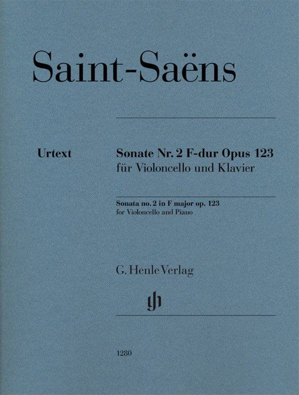 Saint-Saëns: Cello Sonata No 2 in F Maj Op 123 for Cello & Piano
