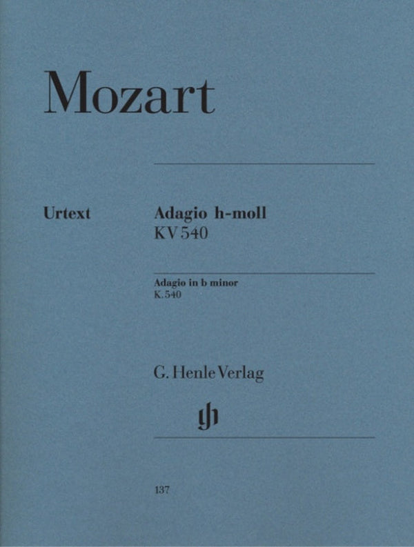 Mozart: Adagio in B Minor K 540 Piano Solo