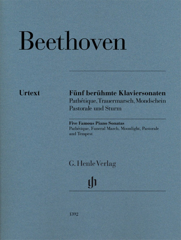 Beethoven: Five Famous Piano Sonatas