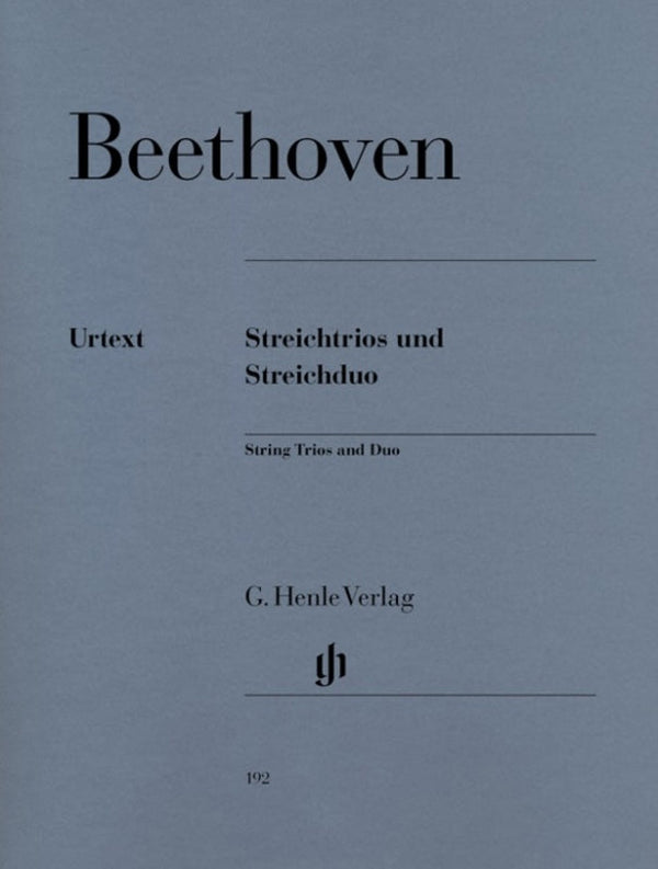 Beethoven: String Trios & String Duo Op 3 8 9 WoO 32 Score & Parts