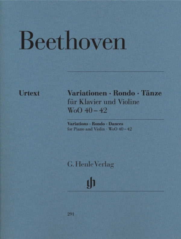 Beethoven: Variations Rondo Dances for Violin & Piano