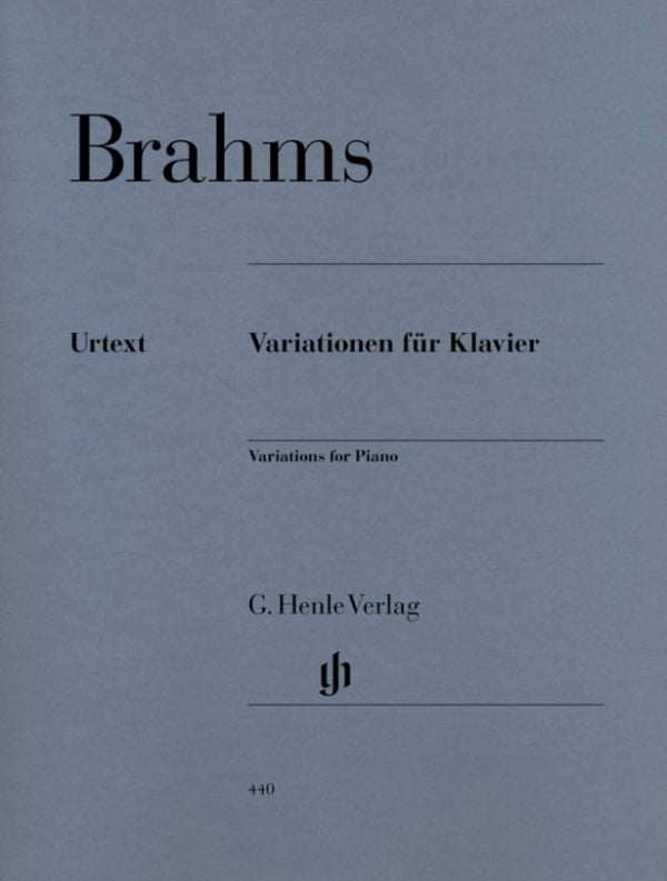 Brahms: Variations for Piano Op 9 21 24 & 35 Piano Solo