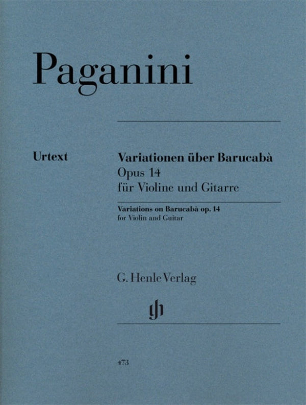 Paganini: 60 Variations on Barucaba Op 14 Violin & Guitar