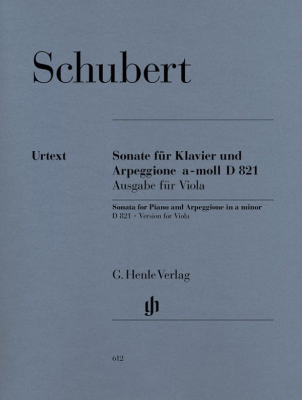 Schubert: Arpeggione Sonata Version for Viola D 821 Vla/Piano