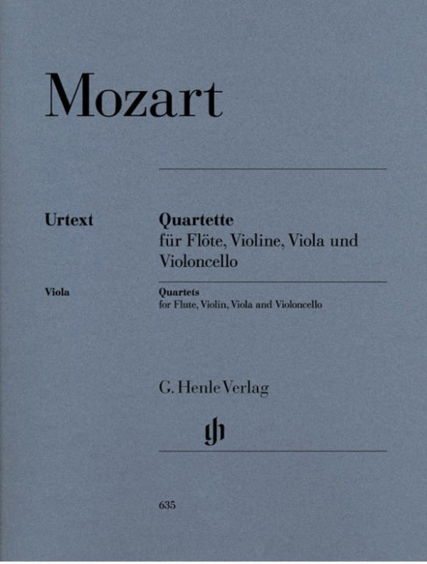 Mozart: Flute Quartets for Flute Violin Viola & Cello
