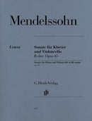 Mendelssohn: Sonata for Piano & Cello B-flat Major Op 45