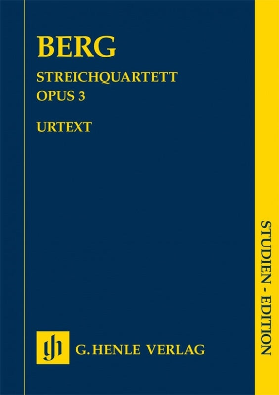 Berg: String Quartet Op 3 Study Score