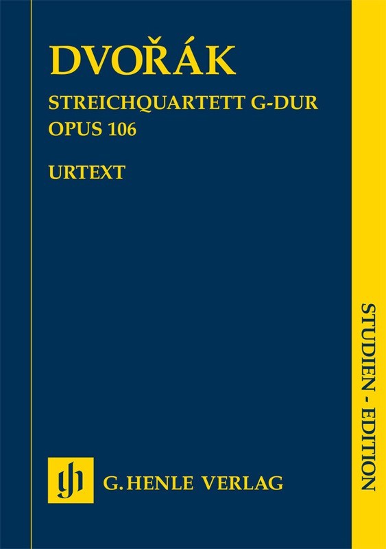 Dvorak: String Quartet in G Major Op 106 Study Score
