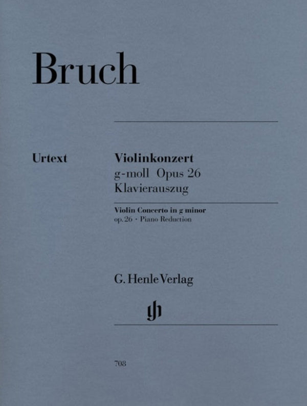 Bruch: Violin Concerto in G Minor Op 26 Violin & Piano