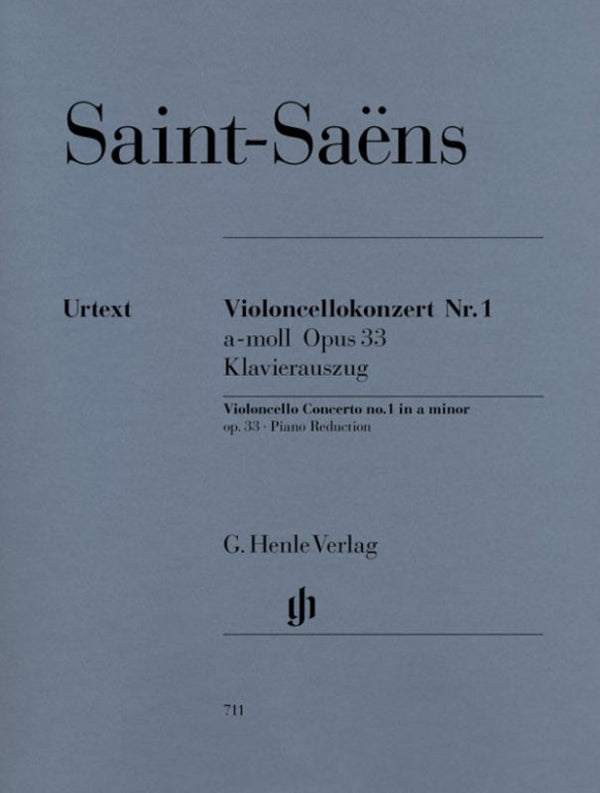 Saint-Saëns: Cello Concerto No 1 in A Minor Op 33 for Cello & Piano